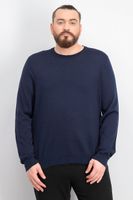 Mens Solid Crew-neck Sweater Neo Navy Mens Solid Crew-neck Sweater Neo Navy