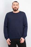 Mens Solid Crew-neck Sweater  Neo Navy - thumbnail