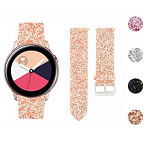 Watch Band for Samsung Galaxy Watch Active Flash Star Glitter Genuine Leather Wrist Strap miniinthebox