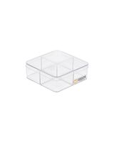 Homesmiths Transparent Box 4 Dividers Clear