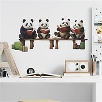 Cartoon Cute Little Panda Wall Stikcer Reading Children's Bedroom Background Decoration Wall Sticker miniinthebox Cartoon Cute Little Panda Wall Stikcer Reading Children's Bedroom Background Decoration Wall Sticker miniinthebox