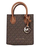 Michael Kors Mercer XS Brown Signature PVC North South Shopper Crossbody Bag (87044)