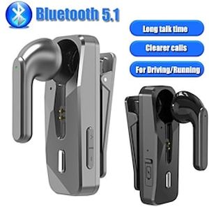 Collar Earphones for One Ear Bluetooth 5.1 Wireless Headset Business Earphone With Mic Sports Ear Hook Lotus Handsfree for Drive miniinthebox