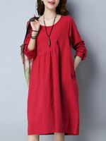 Casual Solid Color Women Dresses