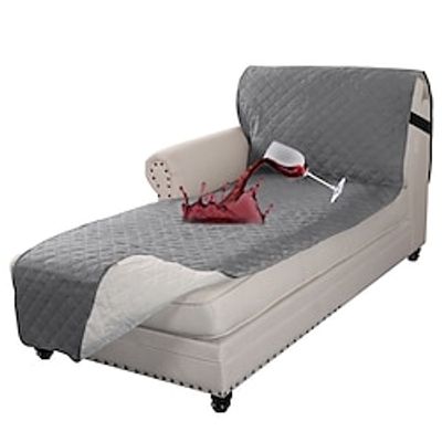 Waterproof Reversible Chaise Lounge Couch Cover Water Resistant Sofa Cover Sectional L Shaped Sofa Slipcover with Adjustable Straps Furniture Protector for Dogs miniinthebox