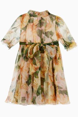 Camellia Silk Chiffon Midi Dress Camellia Silk Chiffon Midi Dress
