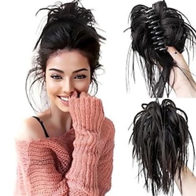 Synthetic Messy Straight Claw In Hair Bun Chignon Hair Extensions Scrunchy Hairpieces Hair Extension For Women Girls Lightinthebox Synthetic Messy Straight Claw In Hair Bun Chignon Hair Extensions Scrunchy Hairpieces Hair Extension For Women Girls Lightinthebox