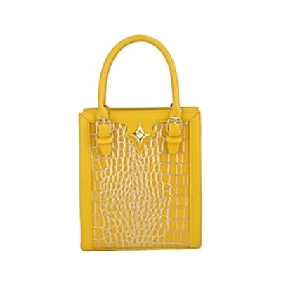 Women's Handbag PU Leather Daily Large Capacity Waterproof Anti-Dust Geometric Black White Yellow miniinthebox