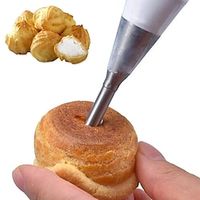 2Pcs Stainless Steel Icing Piping Nozzle Cream Beak Pastry Puff Cream Injector Cake Nozzle Baking Tool Cake Decorating Tools Lightinthebox - thumbnail
