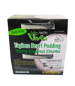 Vara Tapioca Pearl Pudding Young Coconut Chunks (2X115G), 230G Pack Of 12 (UAE Delivery Only)