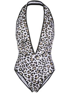 Zadig&Voltaire leopard print swim suit - White