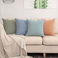 1pc Modern Fashion Sofa Pillow Cushion Cover Plaid Knife Edge Jacquard Pillow Hotel Bedside Soft Backpack miniinthebox 1pc Modern Fashion Sofa Pillow Cushion Cover Plaid Knife Edge Jacquard Pillow Hotel Bedside Soft Backpack miniinthebox