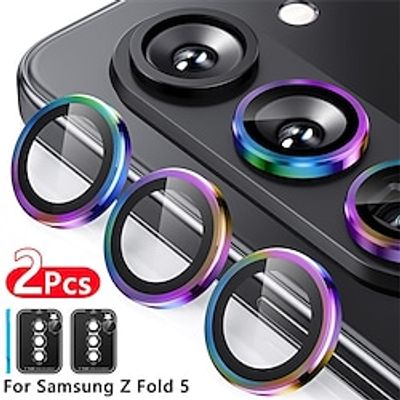2 pcs Camera Lens Protector For Samsung Galaxy Z Fold 5 Z Fold 4 Zinc Alloy 9H Hardness Anti-Fingerprint High Definition Explosion Proof Scratch Proof Lightinthebox