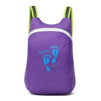 Women Nylon Foot Pattern Backpack Shoulder Bag Outdoor Casual Bag