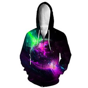 Men's Zip Up Hoodie Sweatshirt Animal 3D Casual Daily 3D Print Casual Hoodies Sweatshirts  Blue miniinthebox