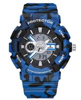 Astro Kids J9302 Movement Watch, Analog-Digital Display and Polyurethane Strap, Camo Blue - A23818-PPNNB