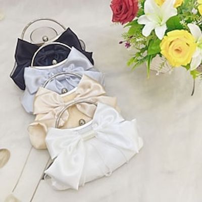 Women's Clutch Clutch Bags Polyester Wedding Party Bowknot Lightweight Multi Carry Solid Color Silver Black White Lightinthebox Women's Clutch Clutch Bags Polyester Wedding Party Bowknot Lightweight Multi Carry Solid Color Silver Black White Lightinthebox
