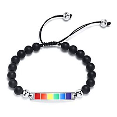 Bead Bracelet Beads Rainbow Simple Stone Bracelet Jewelry White beads / Black beads For Gift miniinthebox