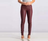 Womens Pull-on Leggings  Maroon - thumbnail