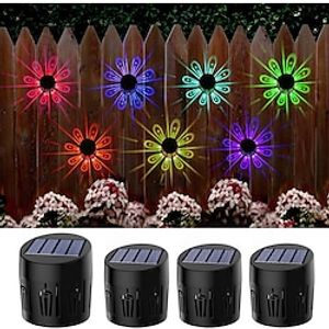 Solar Wall Light Color-Changing Deck Light Outdoor Waterproof Fence Light Villa Garden Fence Yard Wall Pilaster Step Staircase Decoration miniinthebox