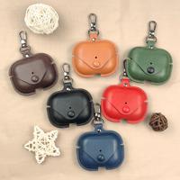 Air Pods Pro Litchi Grain Solid Color Business PU Material Bluetooth Headset Protective Case