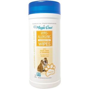 Four Paws Magic Coat Unscented Hypoallergenic Wipes 6/50Ct