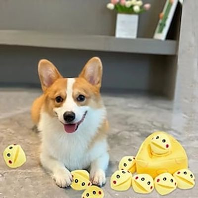 Cheese Cheese Shaped Dog Plush Toy Squeaky Dog Hide And Seek Puzzle Toy With Sound Interactive Dog Food Leaking Dispenser Toy Dog Snuffing Toy Lightinthebox