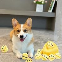 Cheese Cheese Shaped Dog Plush Toy Squeaky Dog Hide And Seek Puzzle Toy With Sound Interactive Dog Food Leaking Dispenser Toy Dog Snuffing Toy Lightinthebox - thumbnail