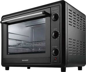 Sharp 60L 2000W Double Glass Electric Oven With Rotisserie & Convection, EO-60NK, Black