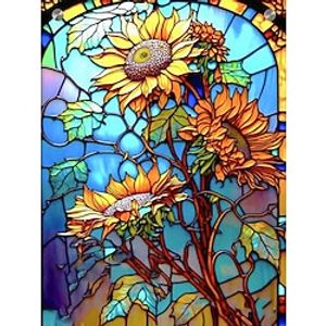 1pc Floral DIY Diamond Painting Glass Crystal Painted Sunflower Diamond Painting Handcraft Home Gift Without Frame miniinthebox