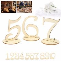 10 Pieces Number 1 to 10 Place Wooden Card Wedding Birthday Party Table Decoration