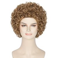 Women Short Curly Wig Strawberry Blonde Brown Cosplay Party Wig miniinthebox