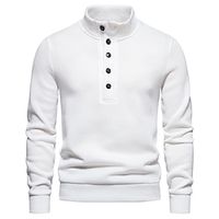 Male Pullover Sweater Jumper Knit Buckle Solid  Plain Color Turtleneck Casual Daily Casual Daily Clothing Apparel Spring Fall Black White S M L Lightinthebox - thumbnail