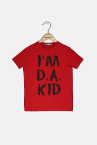 Kids Boys Graphic IM D.A KID Short Sleeve Tee  Red