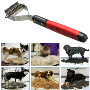 Dog Cat Grooming Comb Brush Pet Knot Cutter For Hair Matted