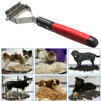 Dog Cat Grooming Comb Brush Pet Knot Cutter For Hair Matted - thumbnail