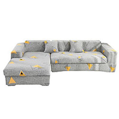 Sofa Cover Couch Cover Dustproof Print Soft Stretch Sofa Slipcover Super Strechable Cover Fit for Armchair/Loveseat/Three Seater/Four Seater/L shaped sofa (1 Throw Pillow Case as free Gift) miniinthebox