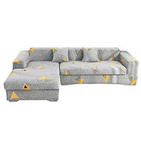 Sofa Cover Couch Cover Dustproof Print Soft Stretch Sofa Slipcover Super Strechable Cover Fit for Armchair/Loveseat/Three Seater/Four Seater/L shaped sofa (1 Throw Pillow Case as free Gift) miniinthebox - thumbnail