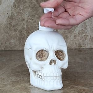 Skull Bottle Bathroom Foam Soap Dispenser Hand Sanitizer Shampoo Head Shower Liquid Dispenser For Bathroom Skull Hand Wash Bottle Shampoo Dispensing Bottle Cosmetic Packaging Home Cleaning Storage miniinthebox
