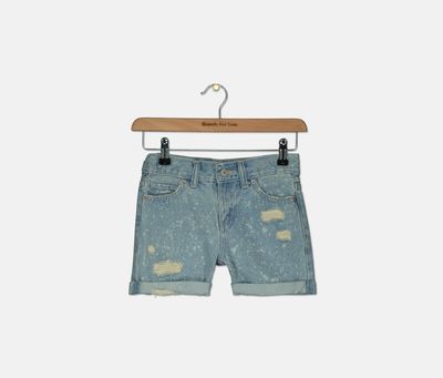 Levis Cotton Girlfriend Shorty Short Light Wash Levis Cotton Girlfriend Shorty Short Light Wash