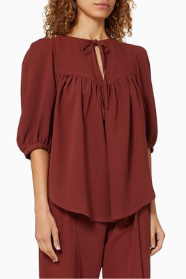 Gathered Georgette Blouse