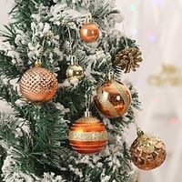 Christmas Gift 6Cm Painted Transparent Boxed Christmas Ball Set Christmas Tree Ornaments Pendan miniinthebox - thumbnail