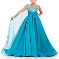 Ball Gown Floor Length Flower Girl Dress Quinceanera Girls Cute Prom Dress Organza with Embroidery Elegant Royal Style Fit 3-16 Years Lightinthebox - thumbnail