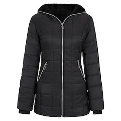 Women's Plus Size Parka Pocket Zip Up Plain Outdoor Causal Long Sleeve Hooded Long Fall Winter Black Gray Yellow L XL XXL 3XL miniinthebox Women's Plus Size Parka Pocket Zip Up Plain Outdoor Causal Long Sleeve Hooded Long Fall Winter Black Gray Yellow L XL XXL 3XL miniinthebox