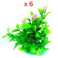 Aquarium Plastic Plant - M419-W7XH13 Cm Pack Of 6