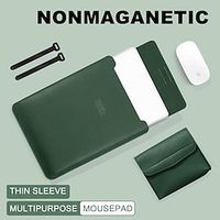 Laptop Sleeves 11.6 12 13.3 inch Compatible with Macbook Air Pro, HP, Dell, Lenovo, Asus, Acer, Chromebook Notebook Laptop Carrying Case Cover Waterpoof Shock Proof PU Leather Solid Colored for miniinthebox - thumbnail