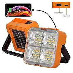 1pc LED Portable Solar Work Light, Rechargeable Magnetic Light, Emergency Worklight with 4 Light Modes for Power Failure, Car Repair, Camping, Construction Job Site Lightinthebox