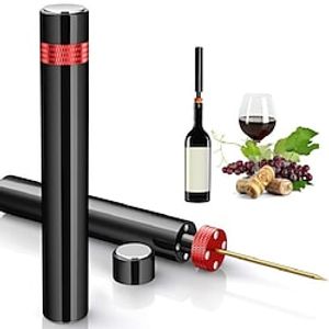 Air Pump Wine Bottle Opener Safe Portable Stainless Steel Pin Cork Remover Air Pressure Corkscrew Kitchen Tools Bar Accessories miniinthebox