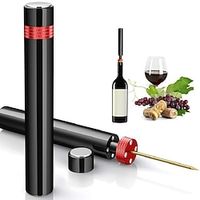 Air Pump Wine Bottle Opener Safe Portable Stainless Steel Pin Cork Remover Air Pressure Corkscrew Kitchen Tools Bar Accessories miniinthebox - thumbnail