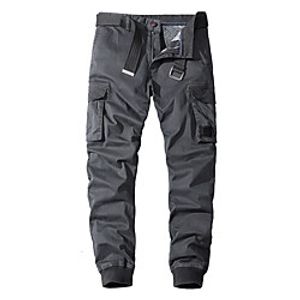 Men's Casual  Sporty Chino Soft Sports Daily Leisure Sports Pants Chinos Pants Solid Colored Full Length Sporty ArmyGreen Blue Khaki Black Dark Gray Lightinthebox